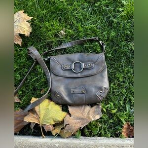 Kimchi Blue Brown Leather Cross Shoulder Bag purse